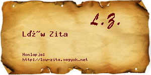 Löw Zita névjegykártya